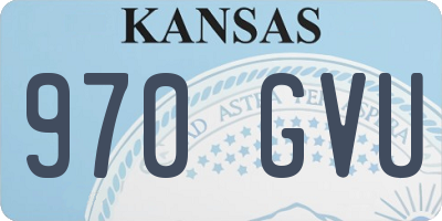 KS license plate 970GVU