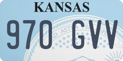 KS license plate 970GVV