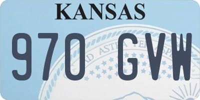 KS license plate 970GVW