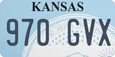 KS license plate 970GVX