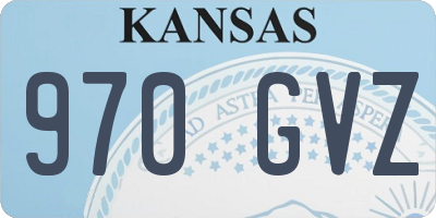 KS license plate 970GVZ