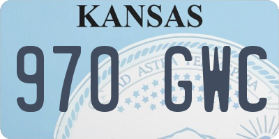 KS license plate 970GWC