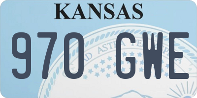 KS license plate 970GWE