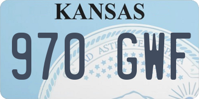 KS license plate 970GWF