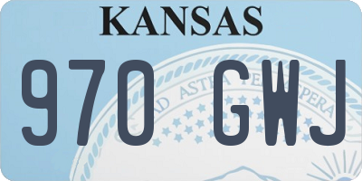 KS license plate 970GWJ