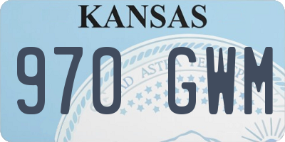 KS license plate 970GWM