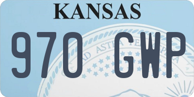 KS license plate 970GWP