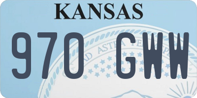 KS license plate 970GWW