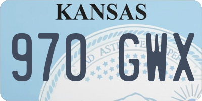 KS license plate 970GWX