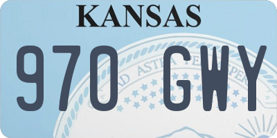 KS license plate 970GWY