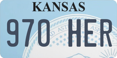 KS license plate 970HER
