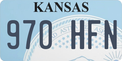 KS license plate 970HFN