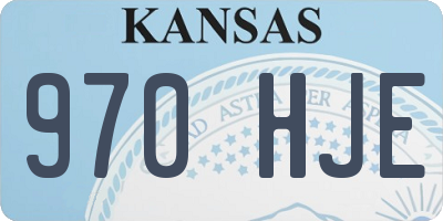 KS license plate 970HJE