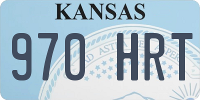 KS license plate 970HRT