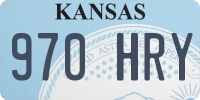 KS license plate 970HRY