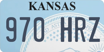 KS license plate 970HRZ