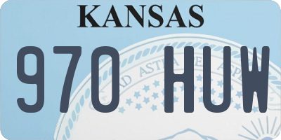 KS license plate 970HUW