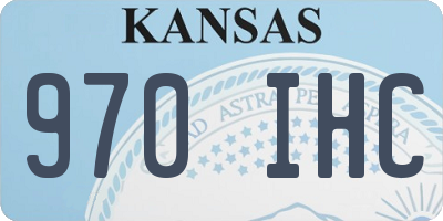 KS license plate 970IHC