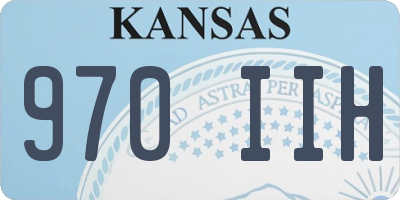 KS license plate 970IIH