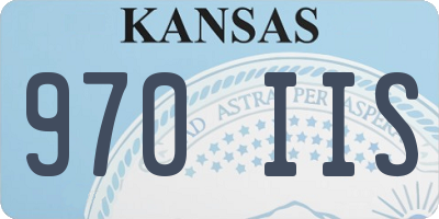 KS license plate 970IIS