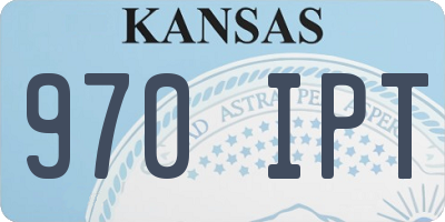 KS license plate 970IPT