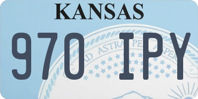 KS license plate 970IPY