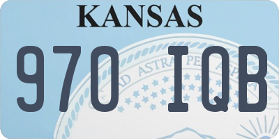 KS license plate 970IQB