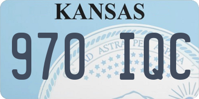 KS license plate 970IQC