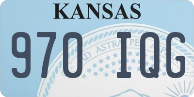 KS license plate 970IQG