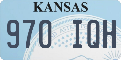 KS license plate 970IQH