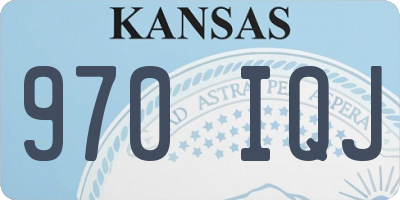 KS license plate 970IQJ