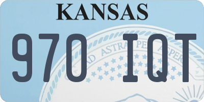 KS license plate 970IQT
