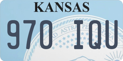 KS license plate 970IQU