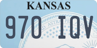 KS license plate 970IQV