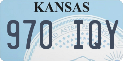 KS license plate 970IQY