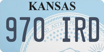 KS license plate 970IRD