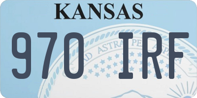 KS license plate 970IRF