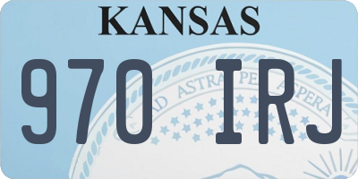 KS license plate 970IRJ
