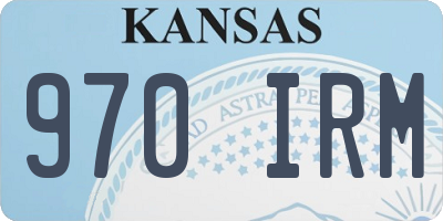 KS license plate 970IRM