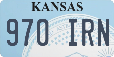 KS license plate 970IRN
