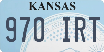KS license plate 970IRT