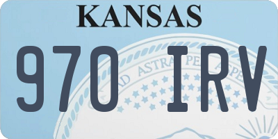 KS license plate 970IRV