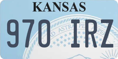 KS license plate 970IRZ