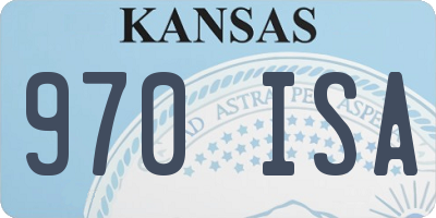 KS license plate 970ISA