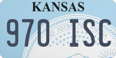 KS license plate 970ISC