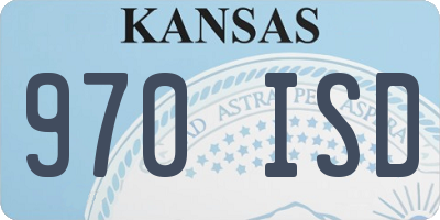 KS license plate 970ISD