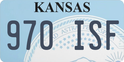 KS license plate 970ISF