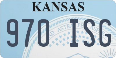 KS license plate 970ISG