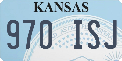 KS license plate 970ISJ