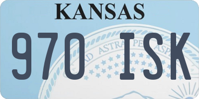 KS license plate 970ISK